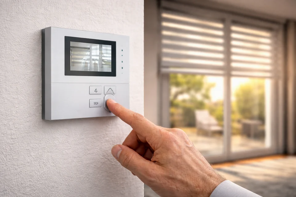 Bedieneinheit für Jalousiesteuerung an der Wand